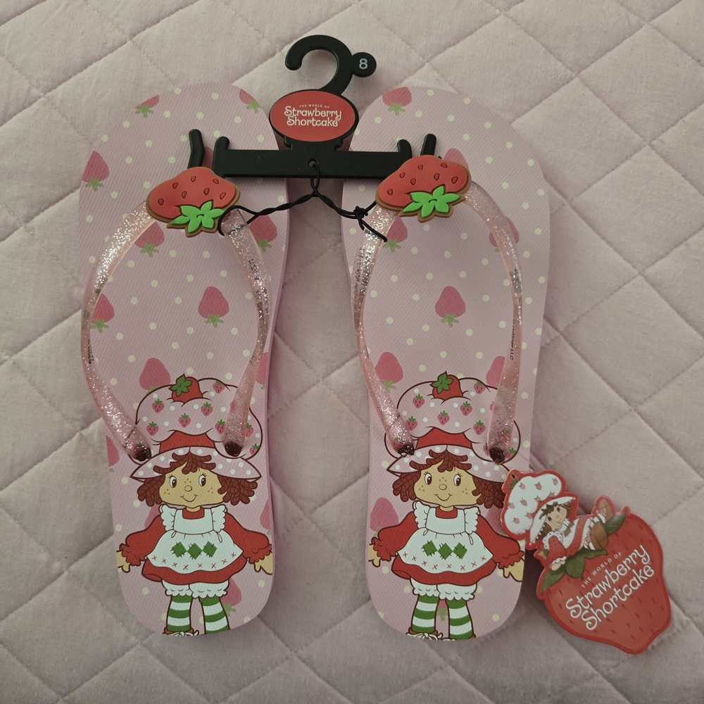 Strawberry Shortcake Pink Flip Flops